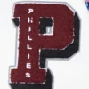 Philadelphia phillies mashup womens wool leather varsity jacket wine white 2