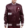 Philadelphia phillies old english full snap satin varsity jacket maroon processed 1