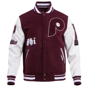 Philadelphia phillies old english wool leather varsity jacket 1 1