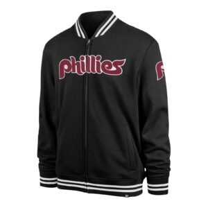 Philadelphia phillies pack pro camden full zip track varsity jacket black 1