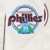 Philadelphia phillies retro classic full snap satin varsity jacket white 1