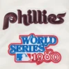 Philadelphia phillies retro classic full snap satin varsity jacket white 3