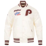 Philadelphia Phillies Retro Classic White Satin Jacket