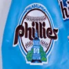Philadelphia phillies retro classic womens full snap satin varsity jacket blue 1