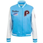 Philadelphia Phillies Women's Retro Classic Wool/Leather Jacket