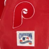 Philadelphia phillies retro classic womens wool leather varsity jacket cream red 3