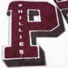 Philadelphia phillies retro classic wool leather varsity jacket wine white 2