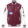Philadelphia phillies retro classic wool leather varsity jacket wine white 8