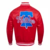 Philadelphia phillies script tail satin varsity jacket red 2