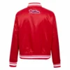 Philadelphia phillies script tail womens satin jacket red 3