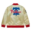 Philadelphia phillies team og 20 full zip satin varsity jacket gold 2