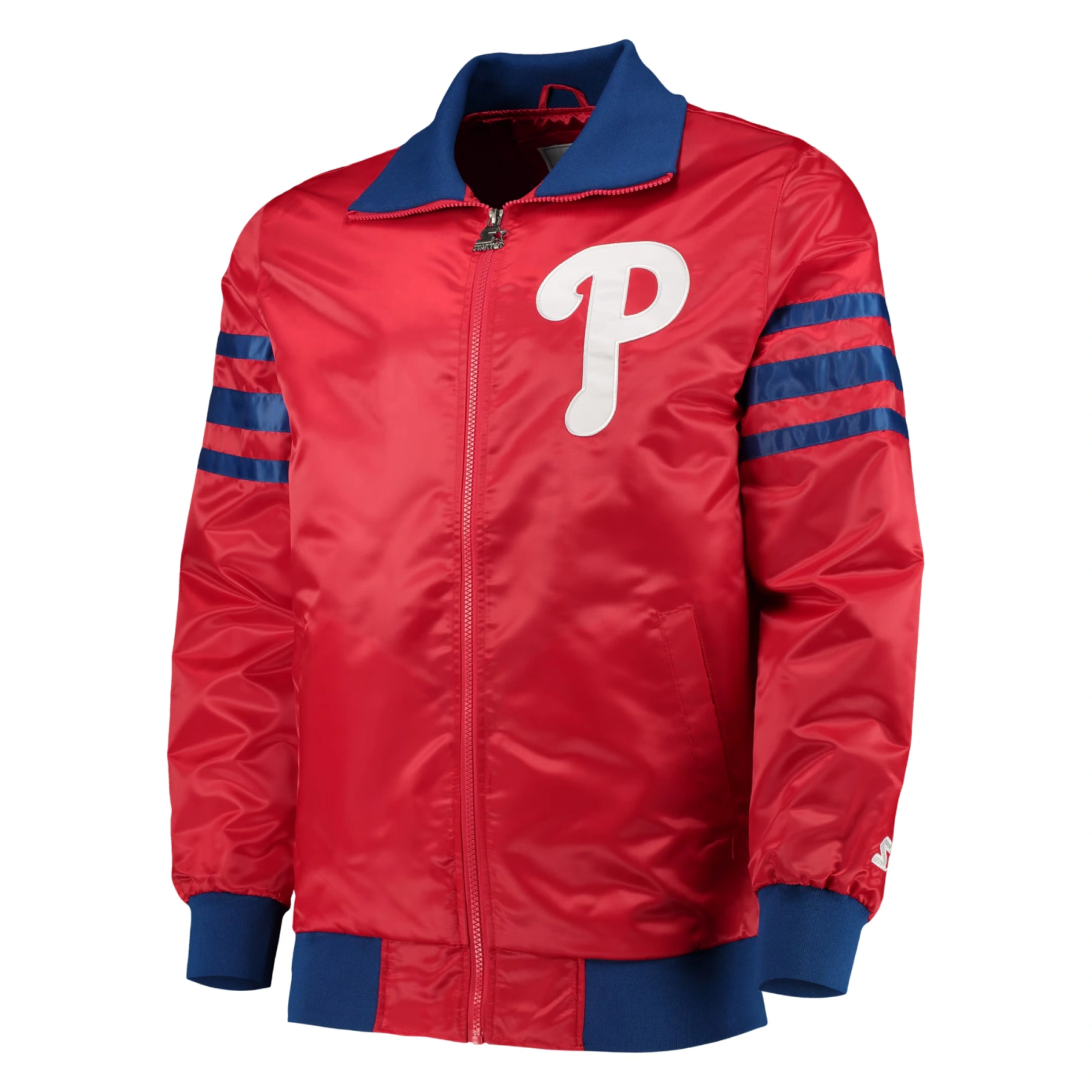 Philadelphia phillies the captain ii satin varsity jacket red 1