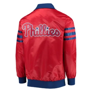 Philadelphia phillies the captain ii satin varsity jacket red 2