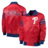 Philadelphia phillies the captain ii satin varsity jacket red 4