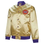 Phoenix Suns Fashion Lightweight Full-Snap Gold Satin Jacket