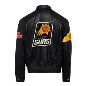 Phoenix suns jeff hamilton full leather jacket black 2