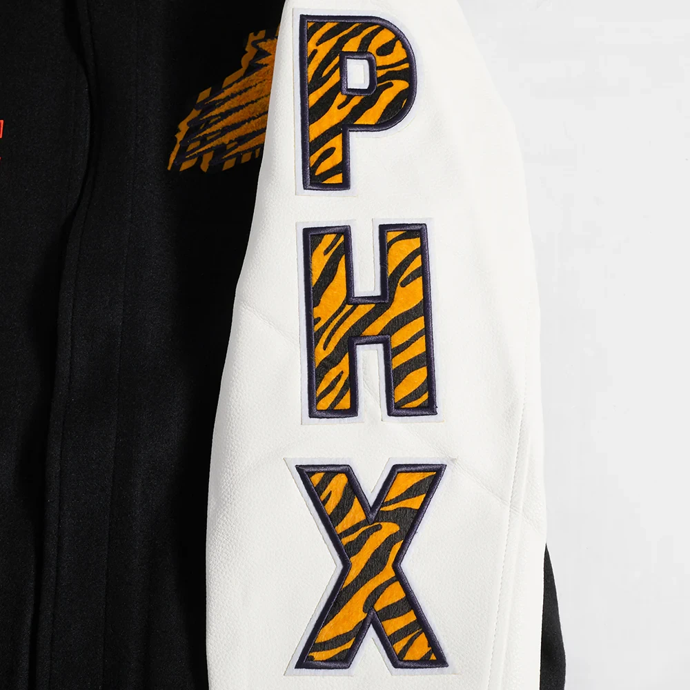 Phoenix suns pro standard animal print wool and leather varsity jacket 9