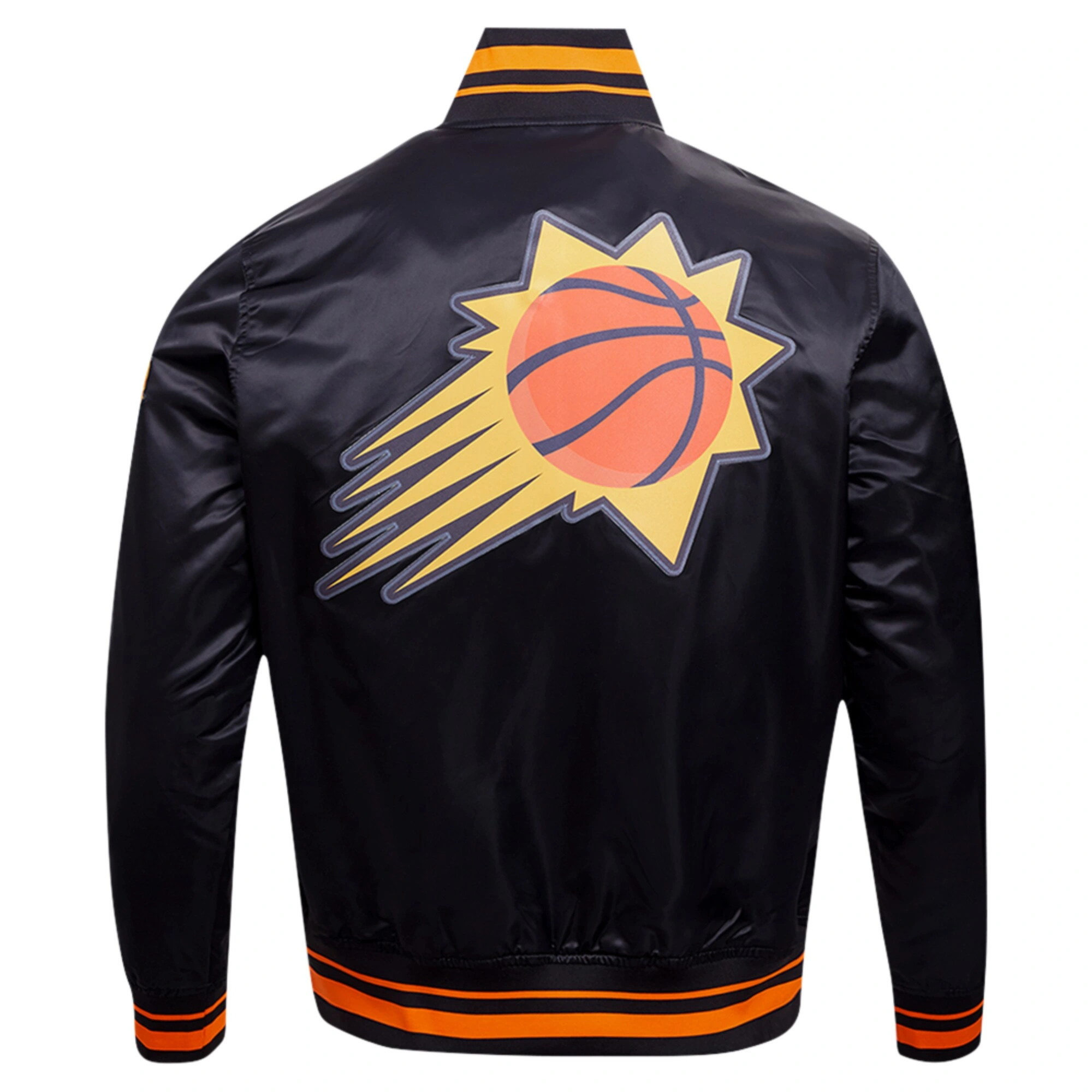 Phoenix suns pro standard script tail black satin varsity jacket 4