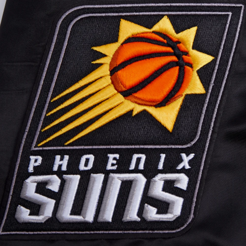 Phoenix suns pro standard script tail black satin varsity jacket 6