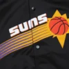 Phoenix suns raglan full snap satin varsity jacket 1