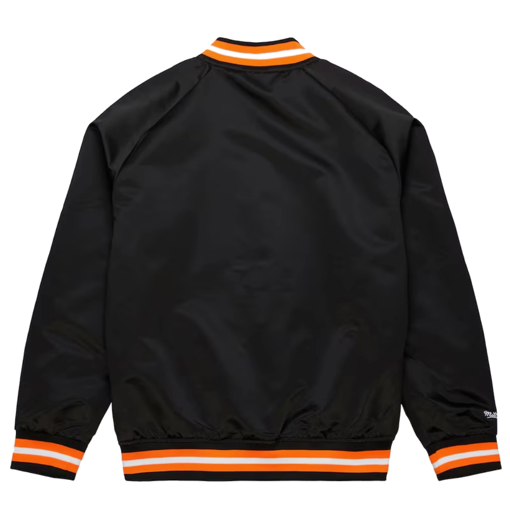 Phoenix suns raglan full snap satin varsity jacket 2