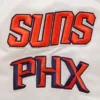 Phoenix suns retro classic full snap satin varsity jacket cream 6
