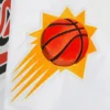 Phoenix suns script tail full snap satin varsity jacket white