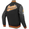 Phoenix suns script tail wool leather varsity jacket black 3