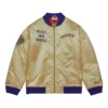 Phoenix suns team og 20 full zip satin varsity jacket gold 1