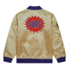 Phoenix suns team og 20 full zip satin varsity jacket gold 2