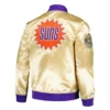 Phoenix suns team og 20 vintage logo satin varsity jacket gold 2
