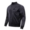 Phoenix suns triple black satin varsity jacket 1