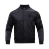 Phoenix suns triple black satin varsity jacket