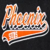 Phoenix suns womens script tail wool leather varsity jacket black