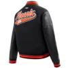 Phoenix suns womens script tail wool leather varsity jacket black 2