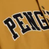 Pittsburgh penguins browncream dusted hooded front logo detail