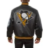 Pittsburgh penguins genuine leather varsity jacket black 1 1