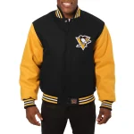 Pittsburgh Penguins Two Tone Black Wool Jacket