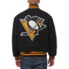 Pittsburgh penguins one color wool varsity jacket black 1 1