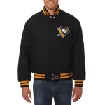 Pittsburgh Penguins One Color Black Wool Jacket
