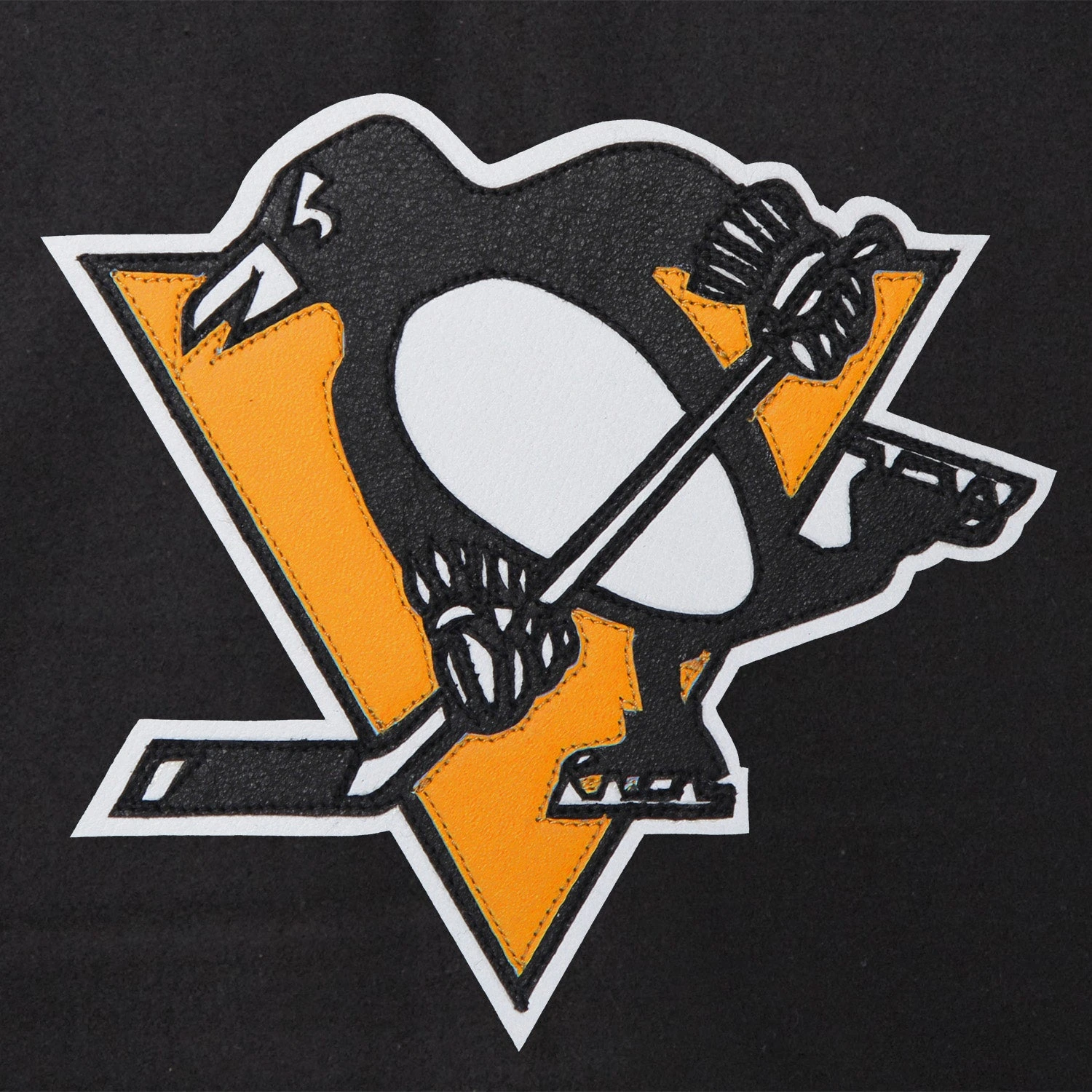 Pittsburgh penguins one color wool varsity jacket black 3 1
