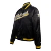 Pittsburgh penguins script tail satin varsity jacket black 2