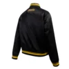 Pittsburgh penguins script tail satin varsity jacket black 3