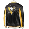 Pittsburgh penguins the ace satin varsity jacket black 1