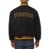 Pittsburgh pirates handcrafted logo wool jacket black 2