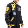 Pittsburgh pirates mashup full snap satin varsity jacket black 1