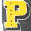 Pittsburgh pirates mashup womens wool leather varsity jacket black 1