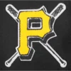Pittsburgh pirates mashup womens wool leather varsity jacket black 3