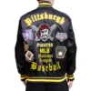 Pittsburgh pirates old english full snap satin varsity jacket black 1 processed 1