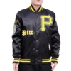 Pittsburgh pirates old english full snap satin varsity jacket black processed 1